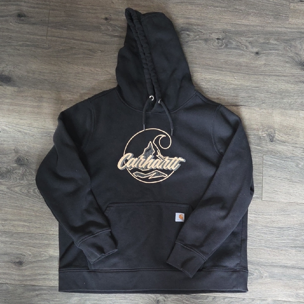 Carhartt Black Sweatshirt with Cream Logo